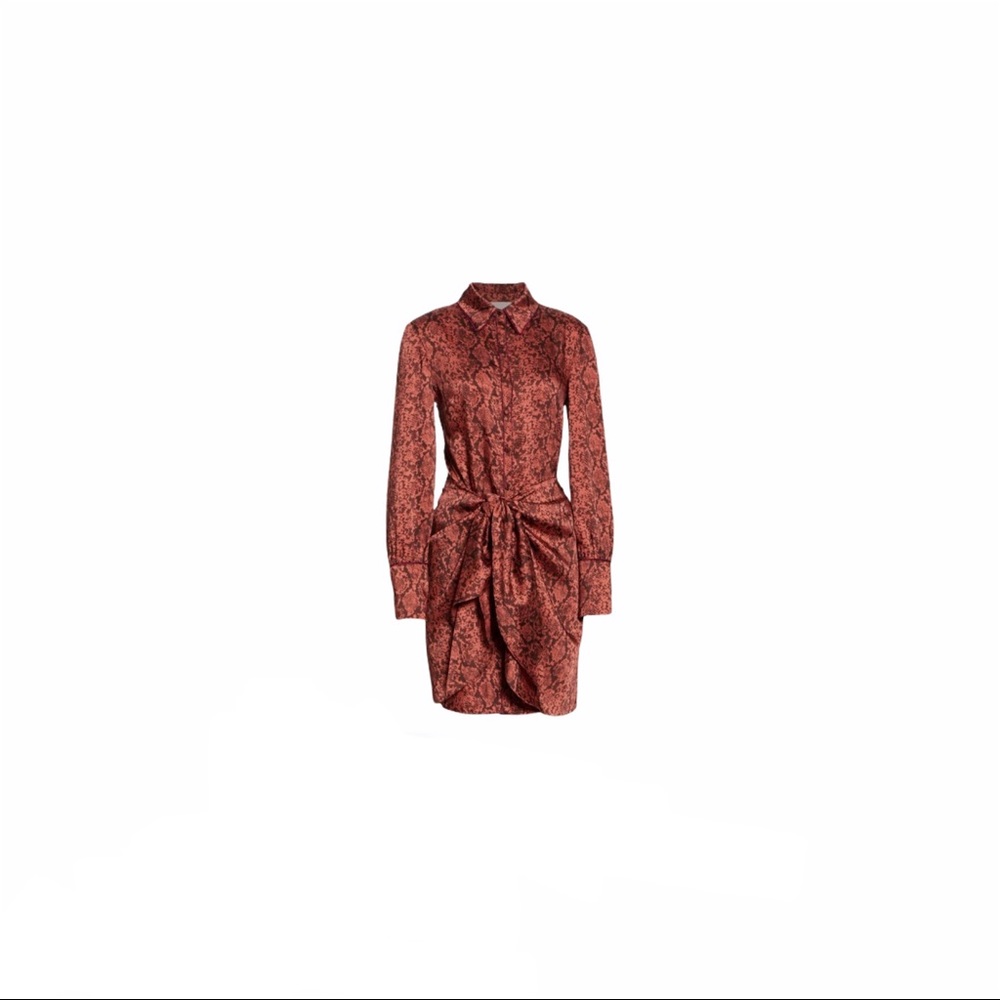 Cinq a’ Sept Rosewood Gaby Python Mini Dress